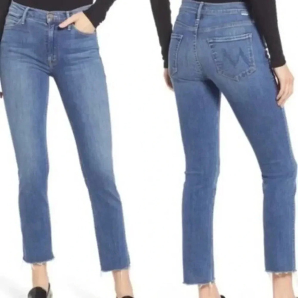MOTHER the mid rise dazzler ankle fray jeans in this time next year B1129
